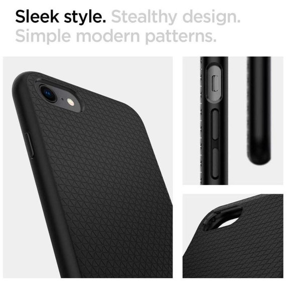 Θήκη Liquid Air για iPhone 7, 8, SE 2020 & SE 2022 | Μαύρο | Black | Spigen