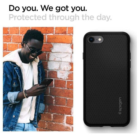 Θήκη Liquid Air για iPhone 7, 8, SE 2020 & SE 2022 | Μαύρο | Black | Spigen