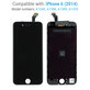Οθόνη για iPhone 6, Black, Αφής με πλαίσιο, Refurbished