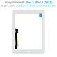 Αφής για iPad 3, iPad 4, White