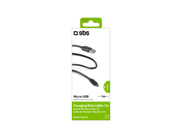 Καλώδιο Micro-USB / USB (1m) | Μαύρο | Black | SBS