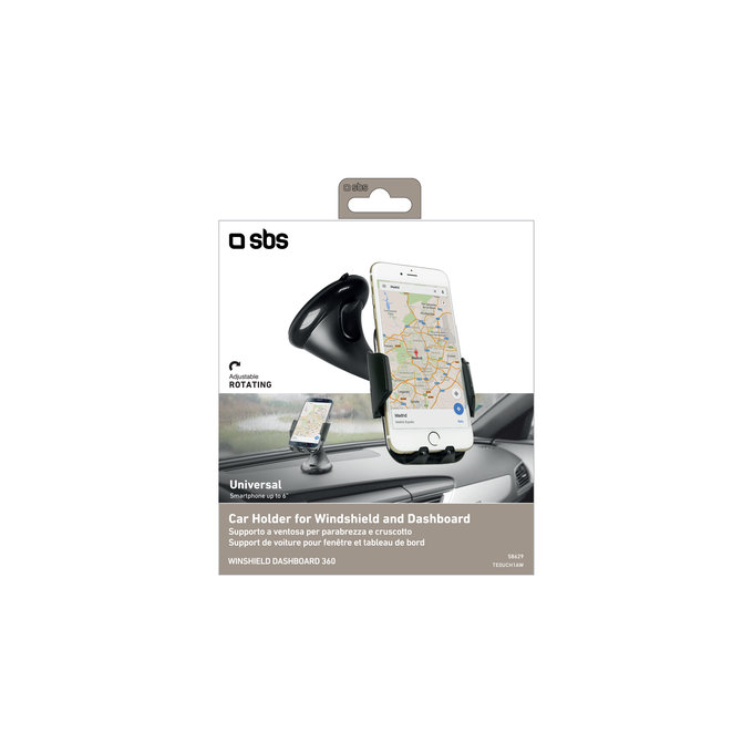 Κάτοχος Αυτοκινήτου Universal FREEWAY με Βεντούζα | Μαύρο | Black | SBS