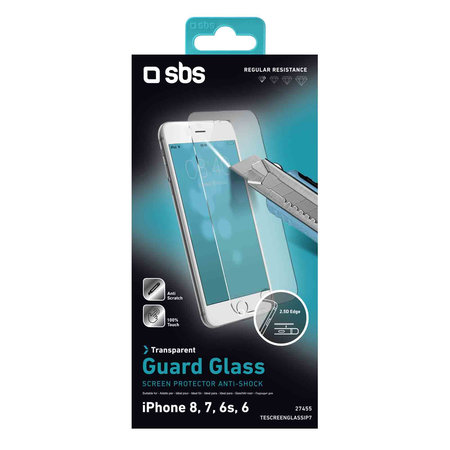 Θήκη Tempered Glass για iPhone 6, 6s, 7, 8, SE 2020 & SE 2022 | Transparent | SBS