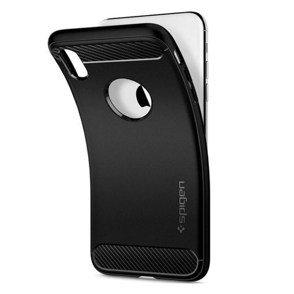 Θήκη Rugged Armor για iPhone XR | Μαύρο | Black | Spigen