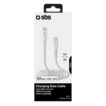 Καλώδιο Lightning / USB-C (2m) | Λευκό | White | SBS