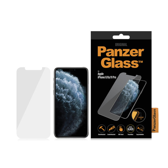 Σκληρυμένο γυαλί για iPhone X, XS, 11 Pro, Standard Fit, Transparent, PanzerGlass