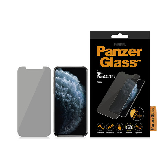 Σκληρυμένο γυαλί για iPhone X, XS, 11 Pro, Privacy Standard Fit, Transparent, PanzerGlass