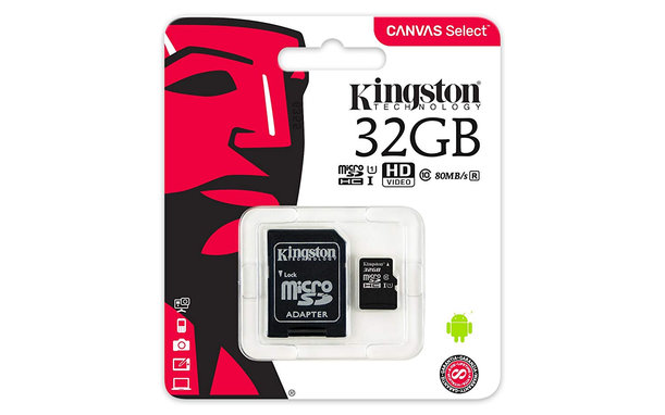Κάρτα Μνήμης MicroSDHC Canvas Select Plus 32 GB + Αντάπτορας SD | Kingston