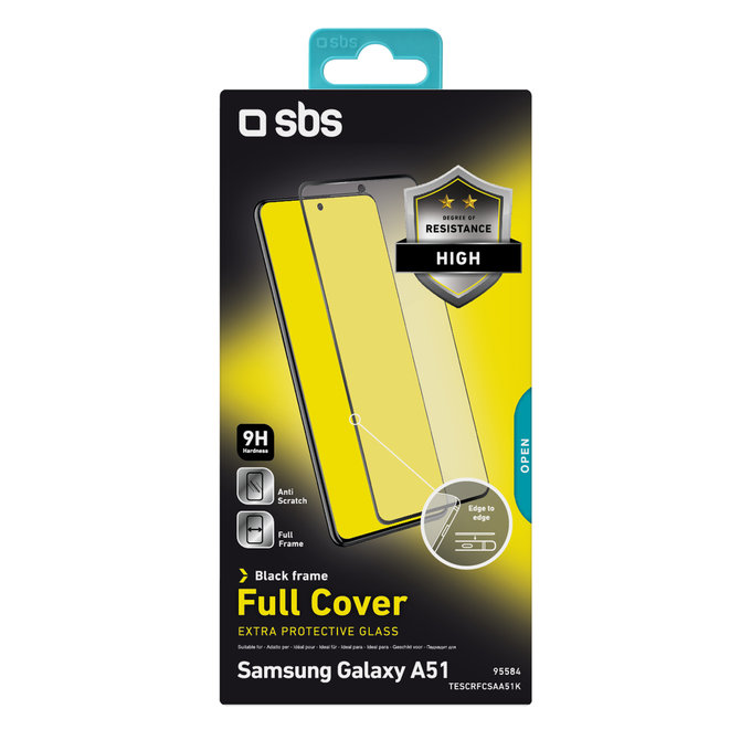 Θήκη Tempered Glass Full Cover για Samsung A51, A52 & A52 5G | Μαύρο | Black | SBS