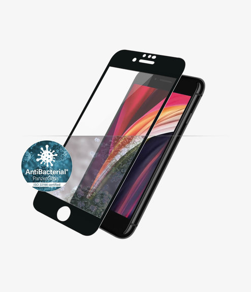 Σκληρυμένο γυαλί για iPhone 6, 6s, 7, 8, SE 2020, SE 2022, Case Friendly AB, Μαύρο, Black, PanzerGlass