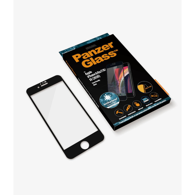 Θήκη Tempered Glass Case Friendly AB για iPhone 6, 6s, 7, 8, SE 2020 & SE 2022 | Μαύρο | Black | PanzerGlass
