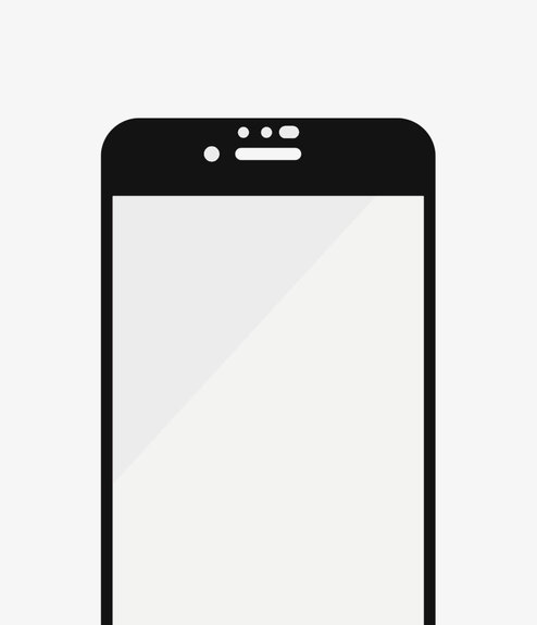 Σκληρυμένο γυαλί για iPhone 6, 6s, 7, 8, SE 2020, SE 2022, Case Friendly AB, Μαύρο, Black, PanzerGlass