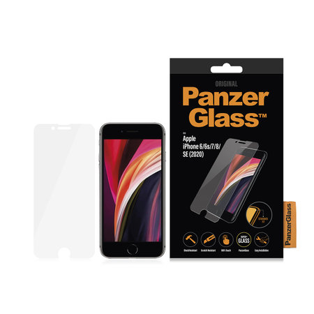 Θήκη Tempered Glass Standard Fit για iPhone SE 2020, 8, 7, 6s, 6 | Transparent | PanzerGlass