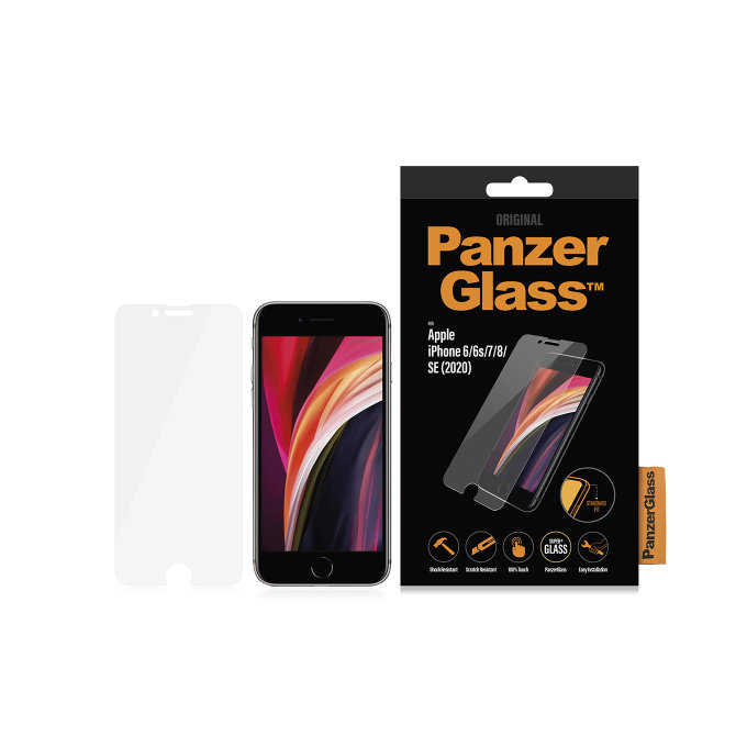 Θήκη Tempered Glass Standard Fit για iPhone SE 2020, 8, 7, 6s, 6 | Transparent | PanzerGlass