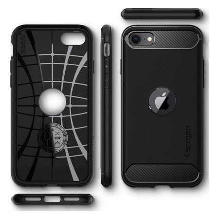Θήκη Rugged Armor για iPhone SE 2020 & SE 2022 | Μαύρο | Black | Spigen