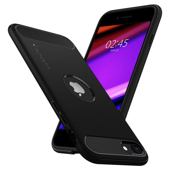 Θήκη Rugged Armor για iPhone SE 2020 & SE 2022 | Μαύρο | Black | Spigen