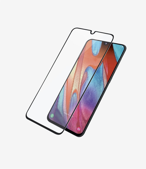Σκληρυμένο γυαλί για Samsung A41, Case Friendly, Μαύρο, Black, PanzerGlass