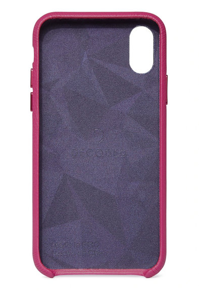 Δερμάτινη Θήκη Πλάτης για iPhone X/XS | Ροζ | Pink | Decoded