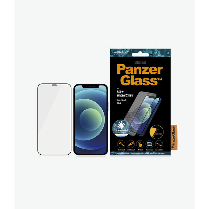 Θήκη Tempered Glass Case Friendly AB για iPhone 12 mini | Μαύρο | Black | PanzerGlass