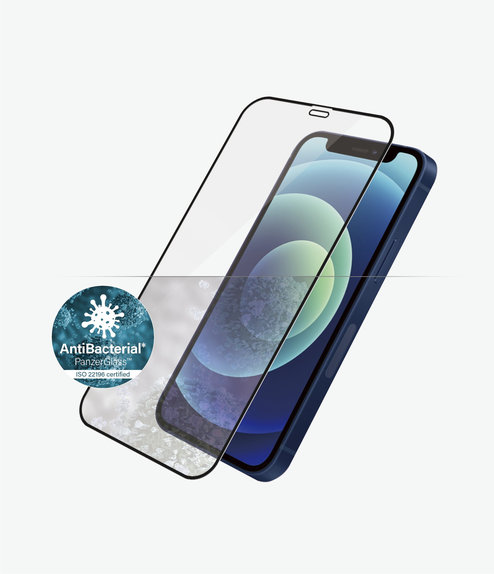 Σκληρυμένο γυαλί για iPhone 12 mini, Case Friendly AB, Μαύρο, Black, PanzerGlass