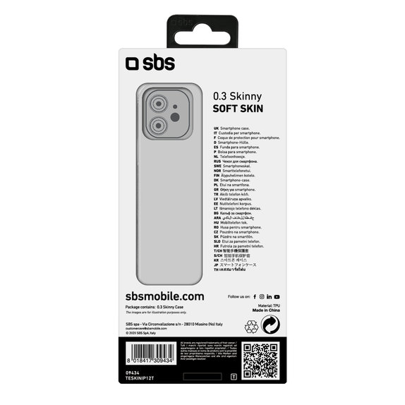 Θήκη Skinny για iPhone 12 mini | Transparent | SBS