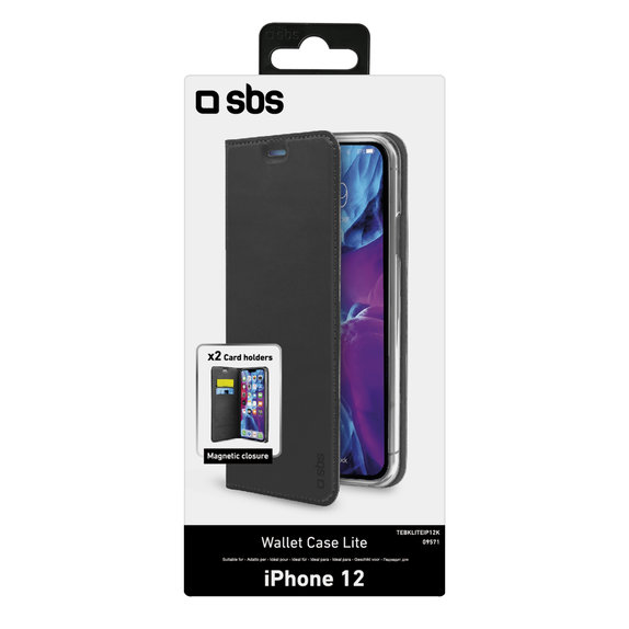 Θήκη Book Wallet Lite για iPhone 12 mini | Μαύρο | Black | SBS