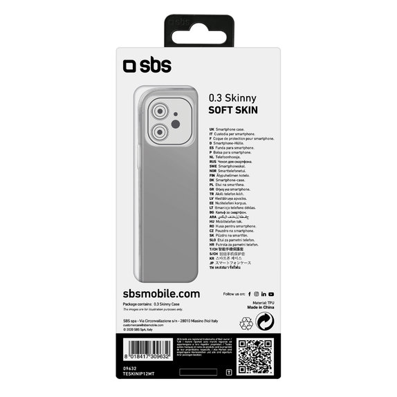 Θήκη Skinny για iPhone 12 & 12 Pro | Transparent | SBS