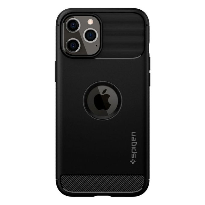 Θήκη Rugged Armor για iPhone 12 & 12 Pro | Μαύρο | Black | Spigen