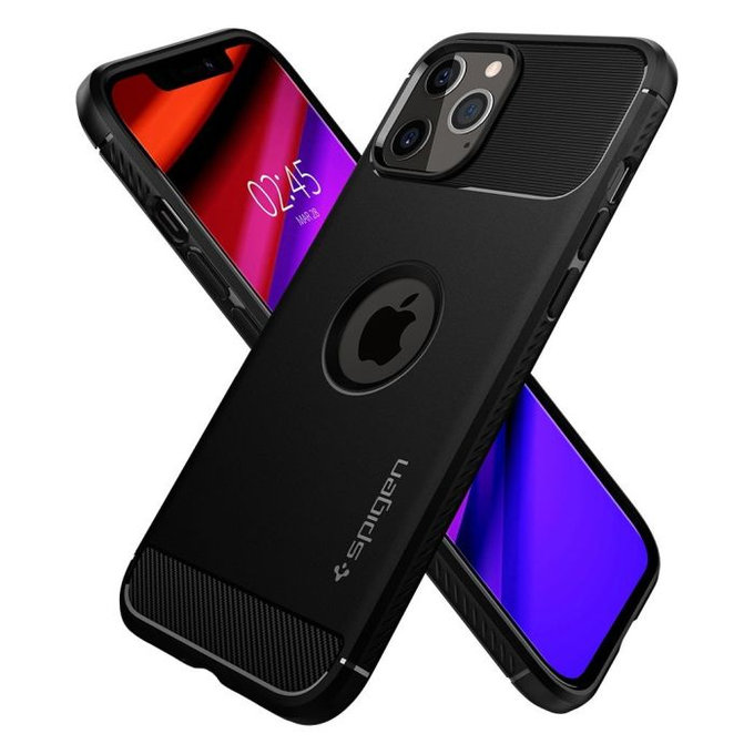 Θήκη Rugged Armor για iPhone 12 & 12 Pro | Μαύρο | Black | Spigen