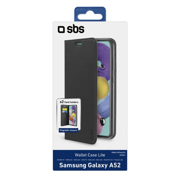Θήκη Book Wallet Lite για Samsung A52 | Μαύρο | Black | SBS