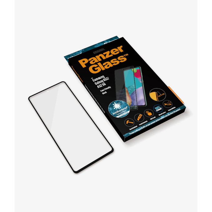 Θήκη Tempered Glass Case Friendly AB για Samsung A52, A52 5G, A52s & A53 5G | Μαύρο | Black | PanzerGlass