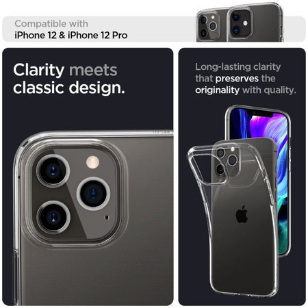 Θήκη Liquid Crystal για iPhone 12 & 12 Pro | Transparent | Crystal Clear | Spigen