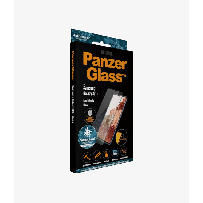 Θήκη Tempered Glass Case Friendly AB για Samsung S21+, Fingerprint komp. | Μαύρο | Black | PanzerGlass