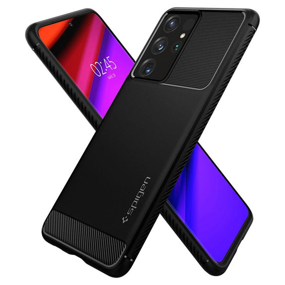 Θήκη Rugged Armor για Samsung S21 Ultra, Μαύρο, Black, Spigen