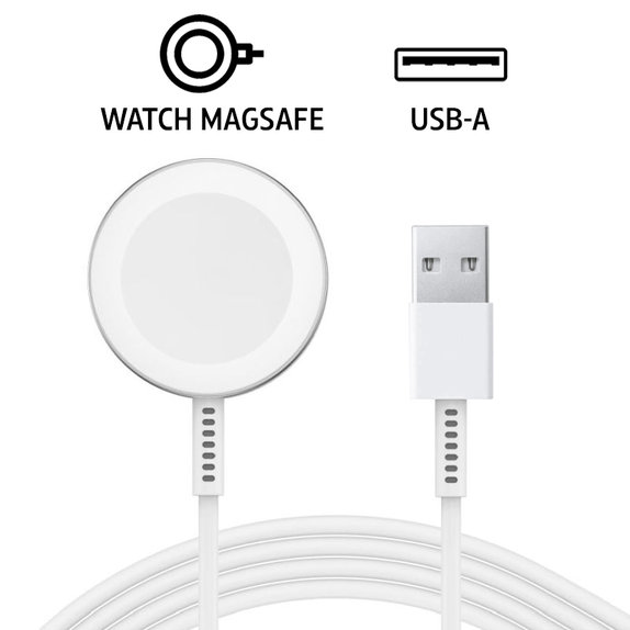 Μαγνητικό καλώδιο φόρτισης για Apple Watch, USB-A, 1 m, Stainless Steel, bulk