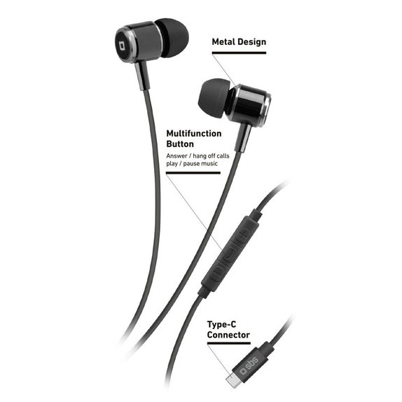 Ακουστικά Studio Mix 100C με Μικρόφωνο, USB-C | μαύρο | Black | SBS