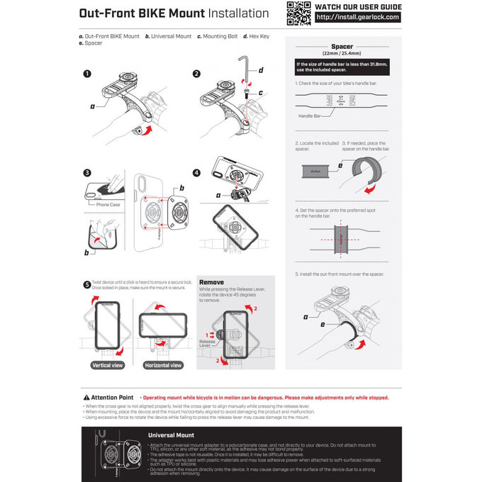 Κάτοχος Ποδηλάτου/Πατινιού Gearlock MF100 | Μαύρο | Black | Spigen