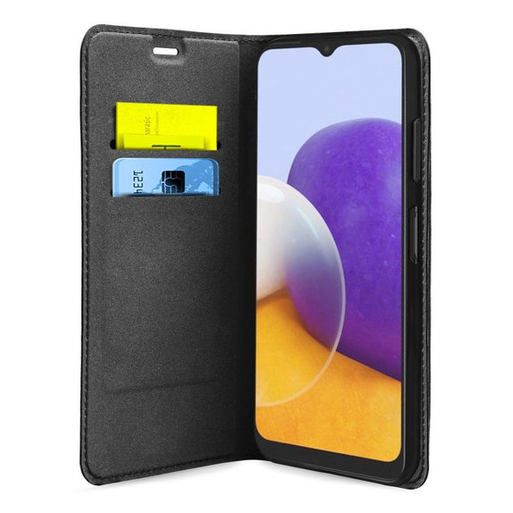 Θήκη Βιβλίο Πορτοφόλι Lite για Samsung A22 5G, Μαύρο, Black, SBS