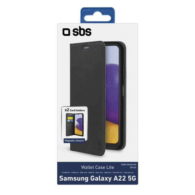 Θήκη Book Wallet Lite για Samsung A22 5G | Μαύρο | Black | SBS