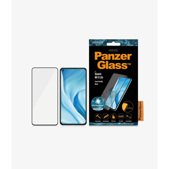 Θήκη Tempered Glass Case Friendly για Xiaomi Mi 11 Lite | Μαύρο | Black | PanzerGlass