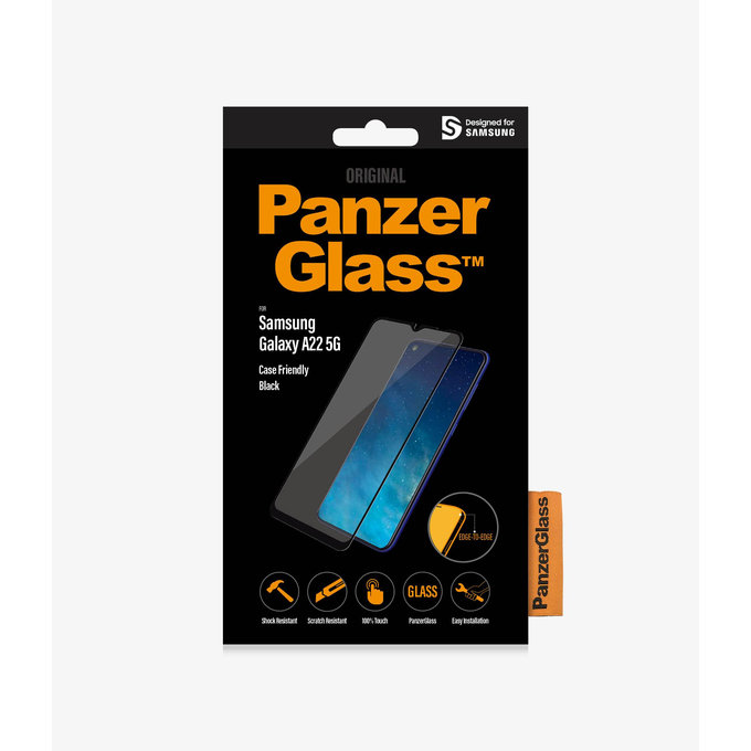 Θήκη Tempered Glass Case Friendly για Samsung A22 5G | Μαύρο | Black | PanzerGlass