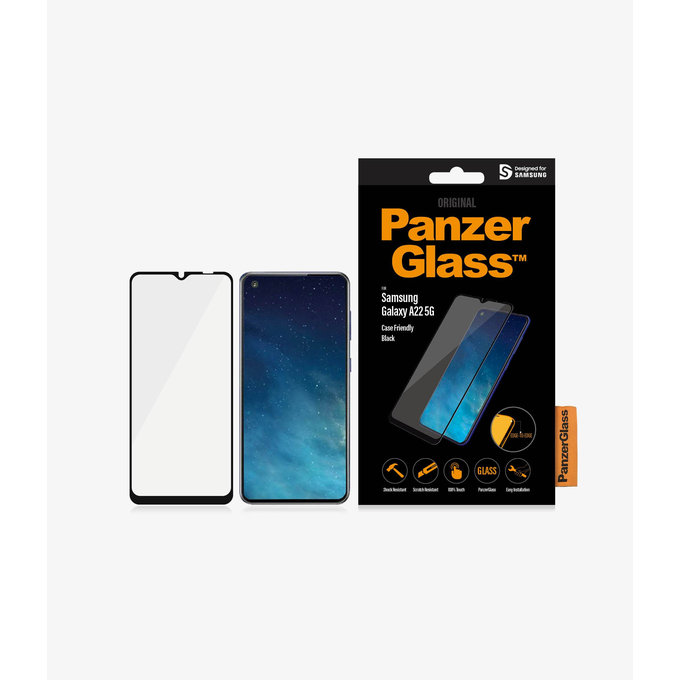 Θήκη Tempered Glass Case Friendly για Samsung A22 5G | Μαύρο | Black | PanzerGlass