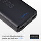 PowerBank 20 000 mAh, 2x USB, 2,1A | μαύρο | black | SBS