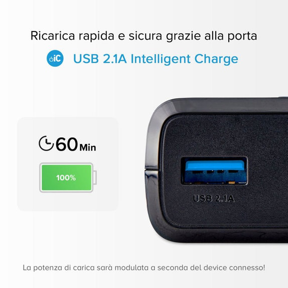 PowerBank 20 000 mAh, 2x USB, 2,1A | μαύρο | black | SBS