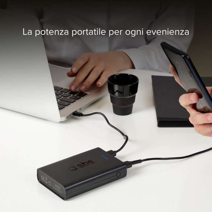 PowerBank 20 000 mAh, 2x USB, 2,1A | μαύρο | black | SBS