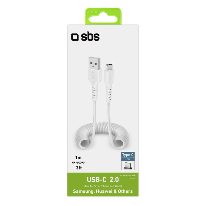 Καλώδιο USB-C / USB (1m) | Λευκό | White | SBS