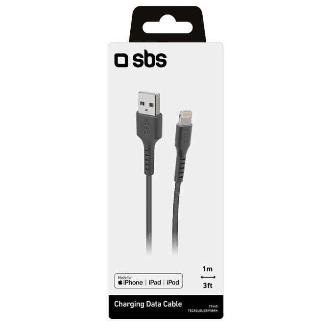 Καλώδιο Lightning / USB (1m) | Μαύρο | Black | SBS
