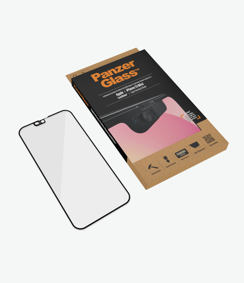 Προστατευτικό Γυαλί για iPhone 13 mini, Case Friendly CamSlider AB, Μαύρο, Black, PanzerGlass