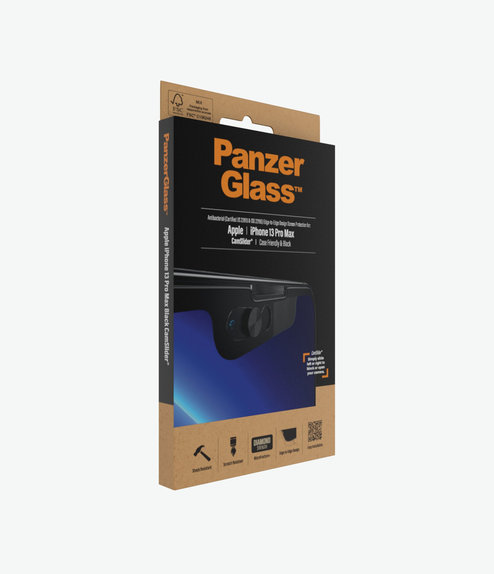 Προστατευτικό Γυαλί για iPhone 13 Pro Max, 14 Plus, Case Friendly CamSlider AB, Μαύρο, Black, PanzerGlass