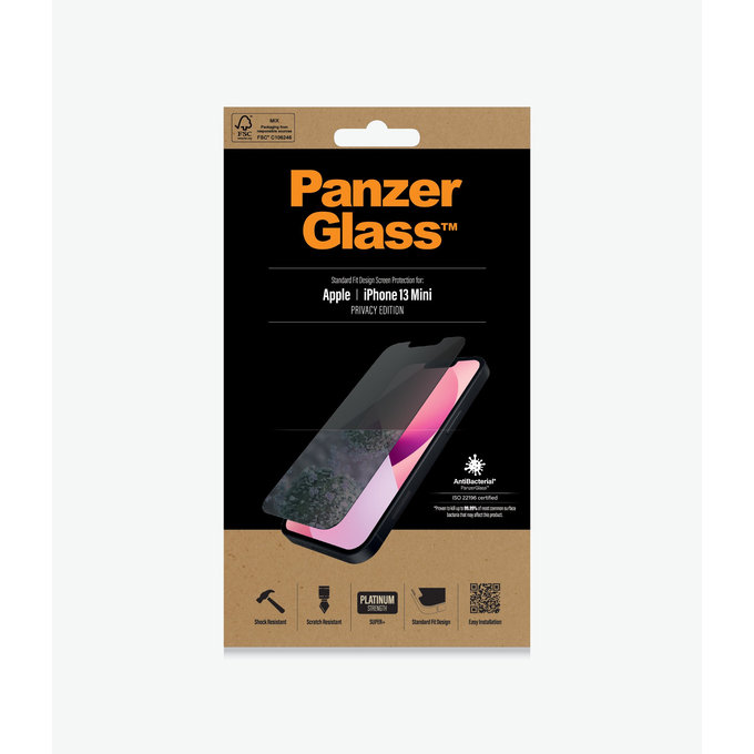 Προστατευτικό Γυαλί Standard Fit Privacy AB για iPhone 13 mini, transparent | PanzerGlass